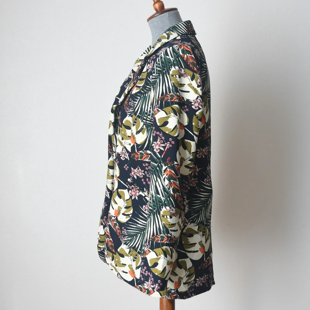 Cynthia Rowley Tropical Oversized Blazer Size XS - Picture 2 of 7